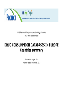 DRUG CONSUMPTION DATABASES in EUROPE Countries Summary