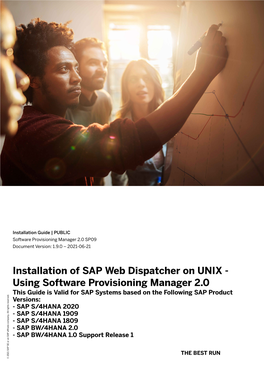 Installation of SAP Web Dispatcher on UNIX