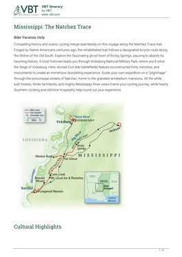 Mississippi: the Natchez Trace