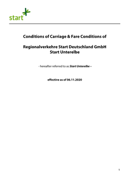 Conditions of Carriage & Fare Conditions Of