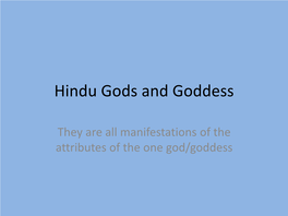 Hindu Gods and Goddess