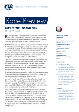 2019 FRENCH GRAND PRIX 21 – 23 June 2019