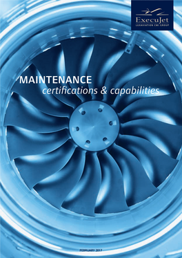 MAINTENANCE Certifications & Capabilities