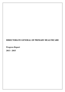 Progress Report DGPHC
