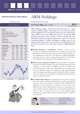 ARM's Mali Graphics P/E 46.5X 37.1X 33.0X 28.9X Technology