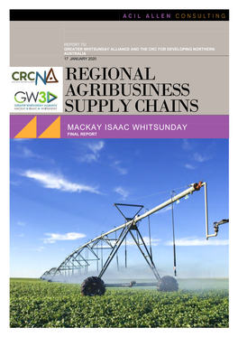 Regional Agribusiness Supply Chains Mackay Isaac Whitsunday