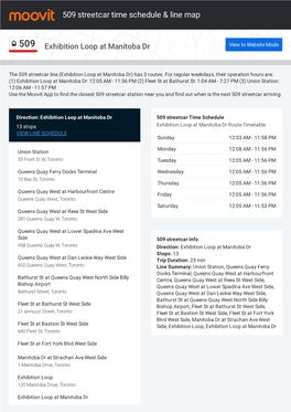 509 Streetcar Time Schedule & Line Route