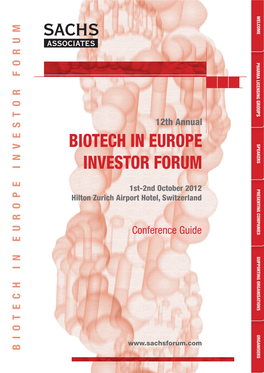 Biotech in Europe Investor Forum