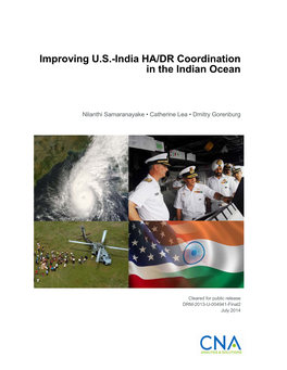 Improving U.S.-India HA/DR Coordination in the Indian Ocean