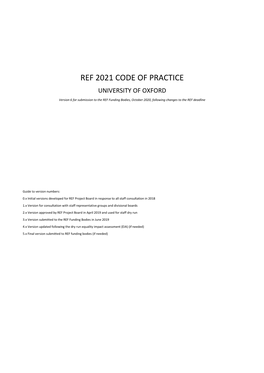 Ref 2021 Code of Practice University of Oxford