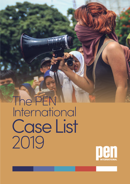 The PEN International Case List 2019 COVER: a Woman Speaks Through a Megaphone During the Protest