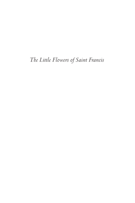 The Little Flowers of Saint Francis