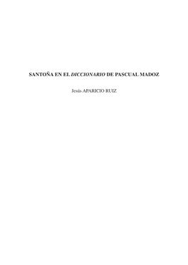 Santoña En El Diccionario De Pascual Madoz