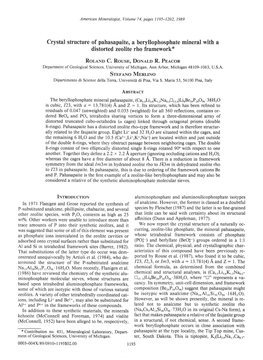 Crystal Structure of Pahasapaite, A