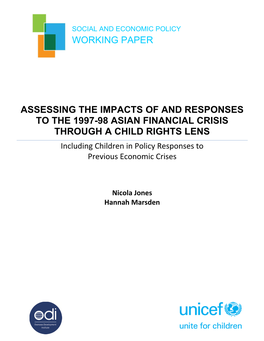 Assessing the Impacts of and Response to the 1997-98 Asian