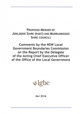 Jerilderie (Part) and Murrumbidgee 1 Local Government Boundaries Commission