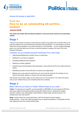 Exam Tips: How to Be an Outstanding AS Politics Student