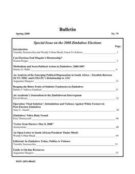 Bulletin Spring 2008 No