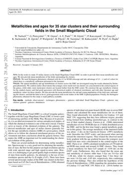 Arxiv:2101.12734V2 [Astro-Ph.GA] 28 Apr 2021 Cal Evolution of the Galaxies