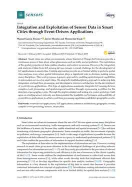 Integration and Exploitation of Sensor Data in Smart Cities Through Event-Driven Applications