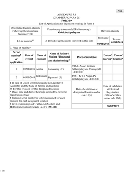 Annexure 5.8 (Chapter V, Para 25) Form 9