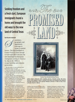 Seeking Freedom and a Fresh Start, European Immigrants Found a Home and Brought the Old Ways to the New Land of Central Texas