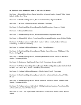 Bus Route 1: Ribault High School, Paxon School for Advanced Studies, James Weldon Middle School, YMLA Boys/Girls