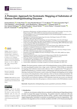 A Proteomic Approach for Systematic Mapping of Substrates of Human Deubiquitinating Enzymes