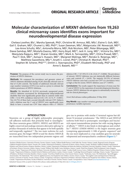 Molecular Characterization of NRXN1 Deletions from 19,263 Clinical Microarray Cases Identifies Exons Important for Neurodevelopmental Disease Expression