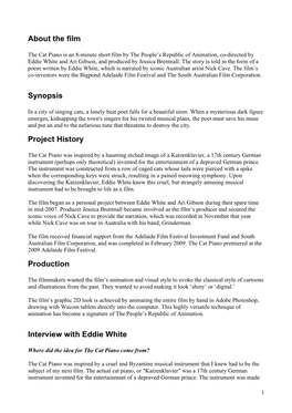 About the Film Synopsis Project History Production Interview with Eddie White