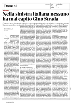 Nella Sinistra Italiana Nessuno Ha Mai Capito Gino Strada