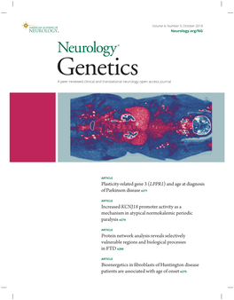 Plasticity-Related Gene 3 (LPPR1) and Age at Diagnosis of Parkinson Disease E271