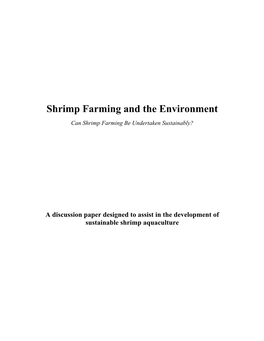 Shrimp Farming and the Environment