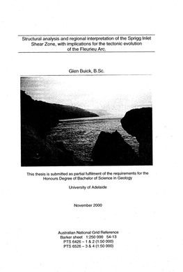 Structural Analysis and Regional Interpretation of the Sprigg Inlet