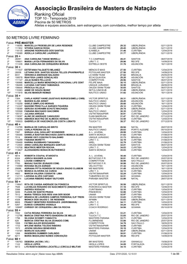 Associação Brasileira De Masters De Natação