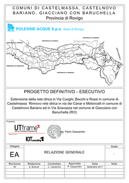 COMUNI DI CASTELMASSA, CASTELNOVO BARIANO, GIACCIANO CON BARUCHELLA Provincia Di Rovigo