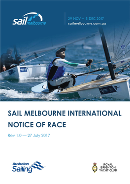 Sail Melbourne International Notice of Race