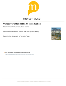 Vancouver After 2010 | FEATURES