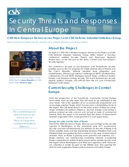 Security Threats and Responses in Central Europe