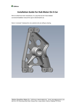 Installation Guide for Hub Motor on E-Car