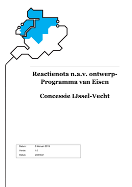 Programma Van Eisen Concessie Ijssel-Vecht