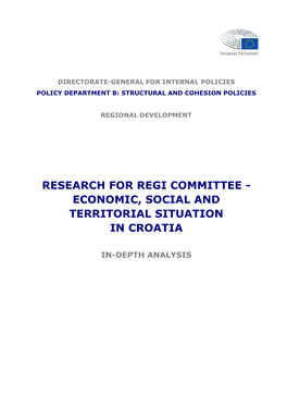 Economic, Social and Territorial Situation on Croatia