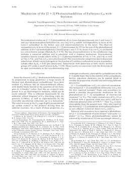 Mechanism of the [2 + 2] Photocycloaddition of Fullerene C60 with Styrenes