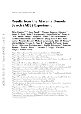 Results from the Atacama B-Mode Search (ABS) Experiment