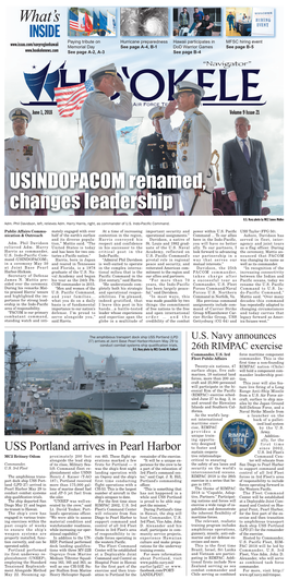 USINDOPACOM Renamed, Changes Leadership U.S