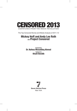 Censored 2013 Dispatches from the Media Revolution