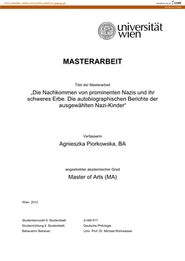 Masterarbeit