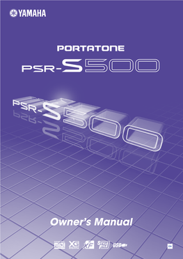 PSR-S500 Owner's Manual