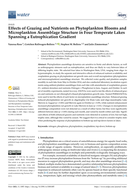 Effects of Grazing and Nutrients on Phytoplankton Blooms and Microplankton Assemblage Structure in Four Temperate Lakes Spanning a Eutrophication Gradient