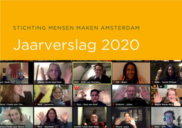 Jaarverslag Mensen Maken Amsterdam 2020